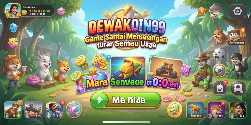 Tampilan gameplay DEWAKOIN99 yang seru dan penuh warna.