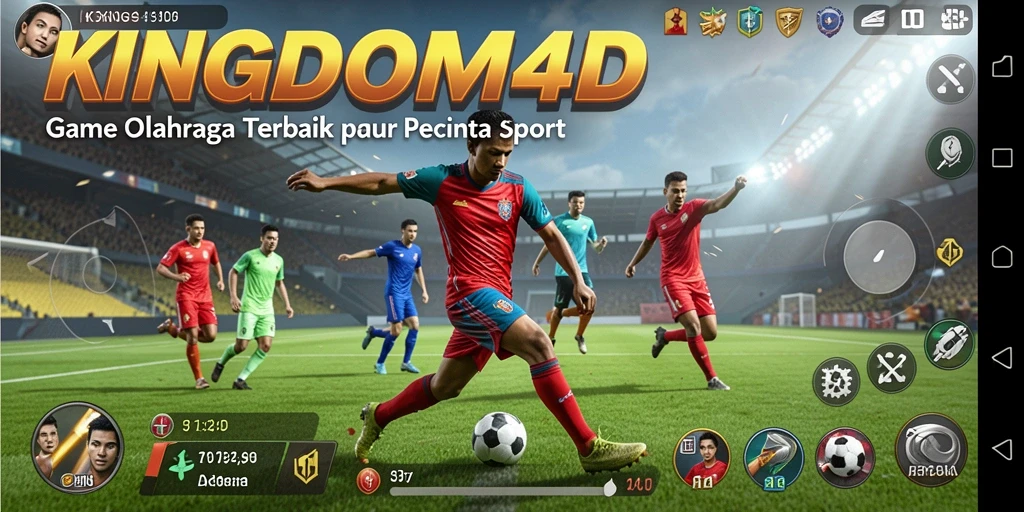 Screenshot gameplay KINGDOM4D dengan aksi olahraga seru.