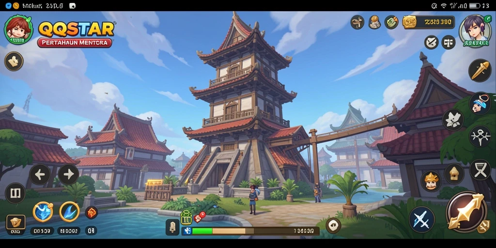 Tampilan gameplay menyenangkan dari QQSTAR Tower Defense yang penuh strategi.