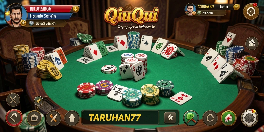 Tampilan gameplay seru dari TARUHAN77 QiuQiu.